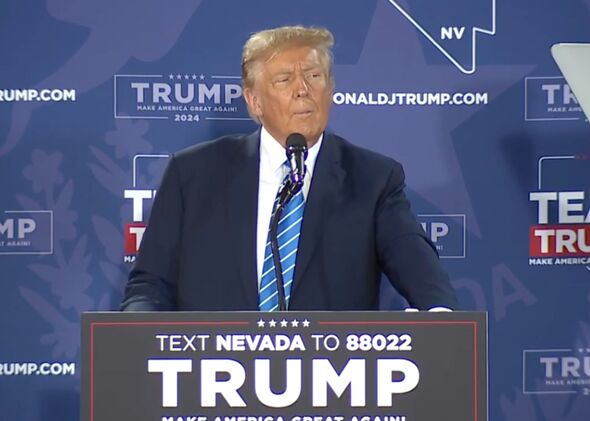 Donald Trump at the Las Vegas rally.