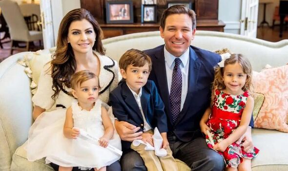 Casey and Ron DeSantis with their children Mamie (left), Mason (center), and Madison (right)