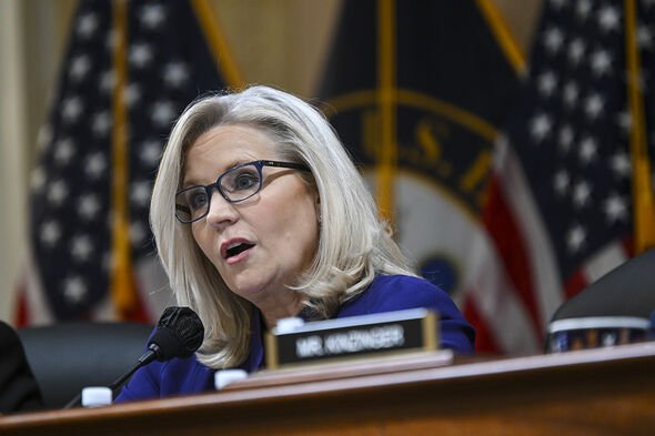 Rep. Liz Cheney (R-Wyo.) speaks during the January 6th Committees final session at the Cannon House 