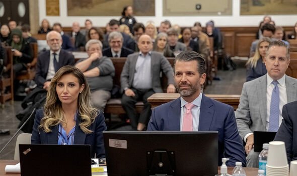 Don Jr pictured in court