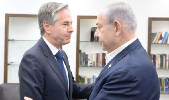 The Israeli prime minister with Antony Blinken