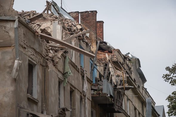 The destruction in Lviv on Thursday