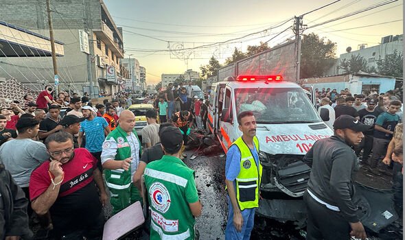 Ambulances were hit by Israeli strikes