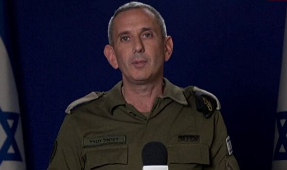 Israel Defense Forces spokesperson Daniel Hagari addressing the media