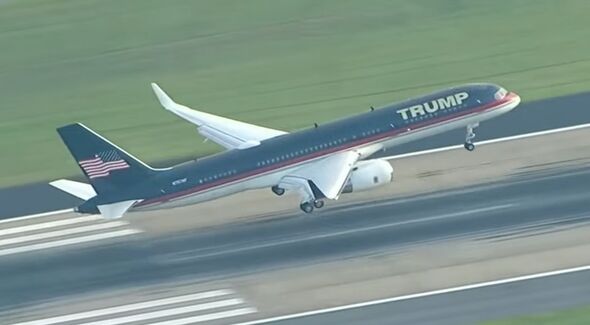 Trump's plane has landed in Fu
