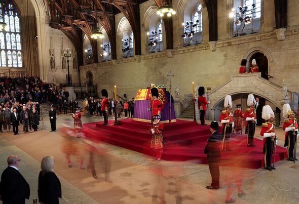 Queen Elizabeth II, Lying in State inside Westminster Hall